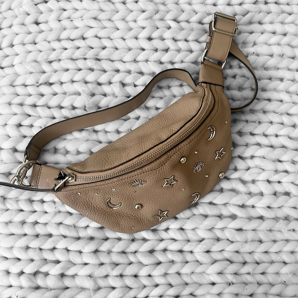 REBECCA MINKOFF BREE BELT BAG Celestial Leather Belt Bag sling Tan